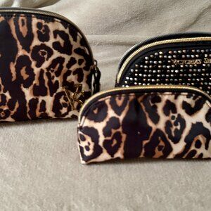 Victoria's Secret Cheetah Cosmetic Bags (Pack of 3)